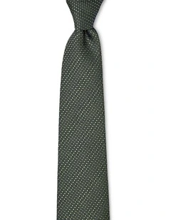 Textured Stripe Silk Tie In Olive