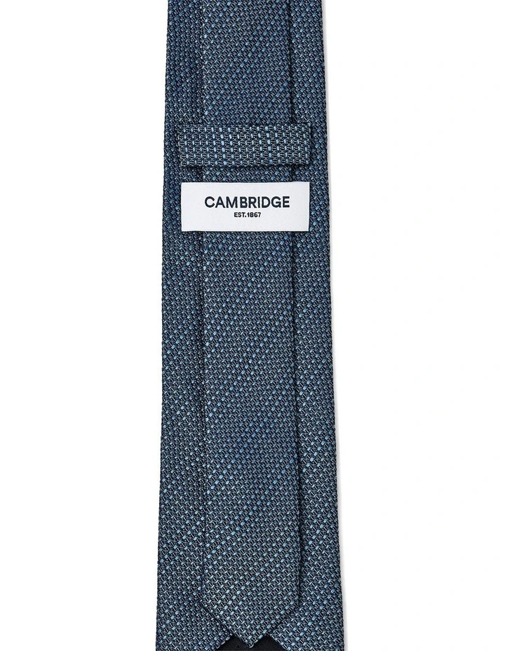 Textured Stripe Silk Tie In Teal image 2