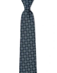 Double Foulard Silk Tie In Teal