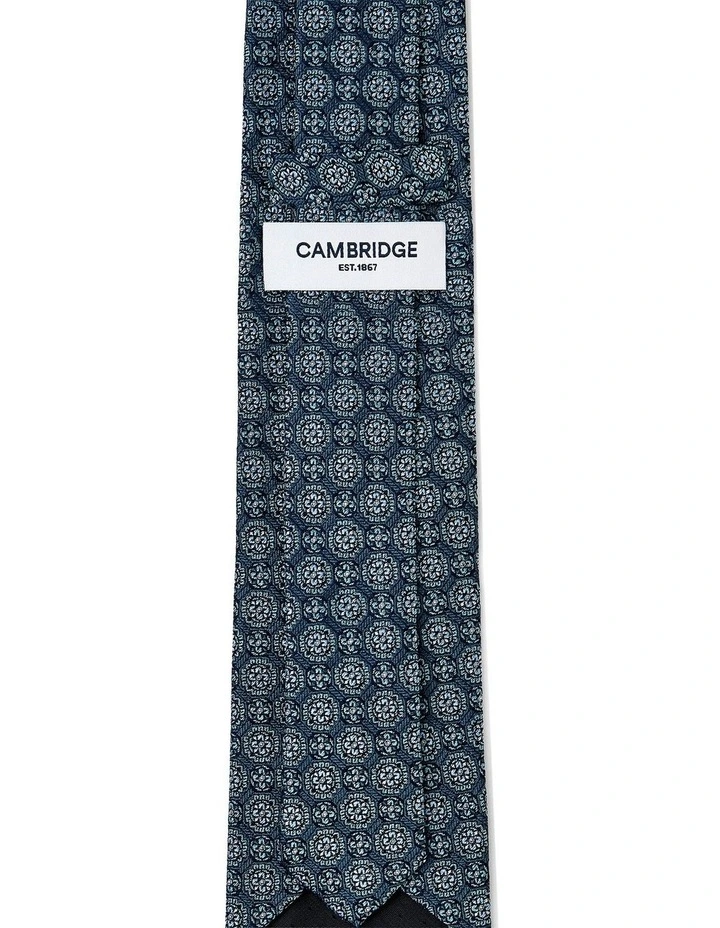 Double Foulard Silk Tie In Teal image 2