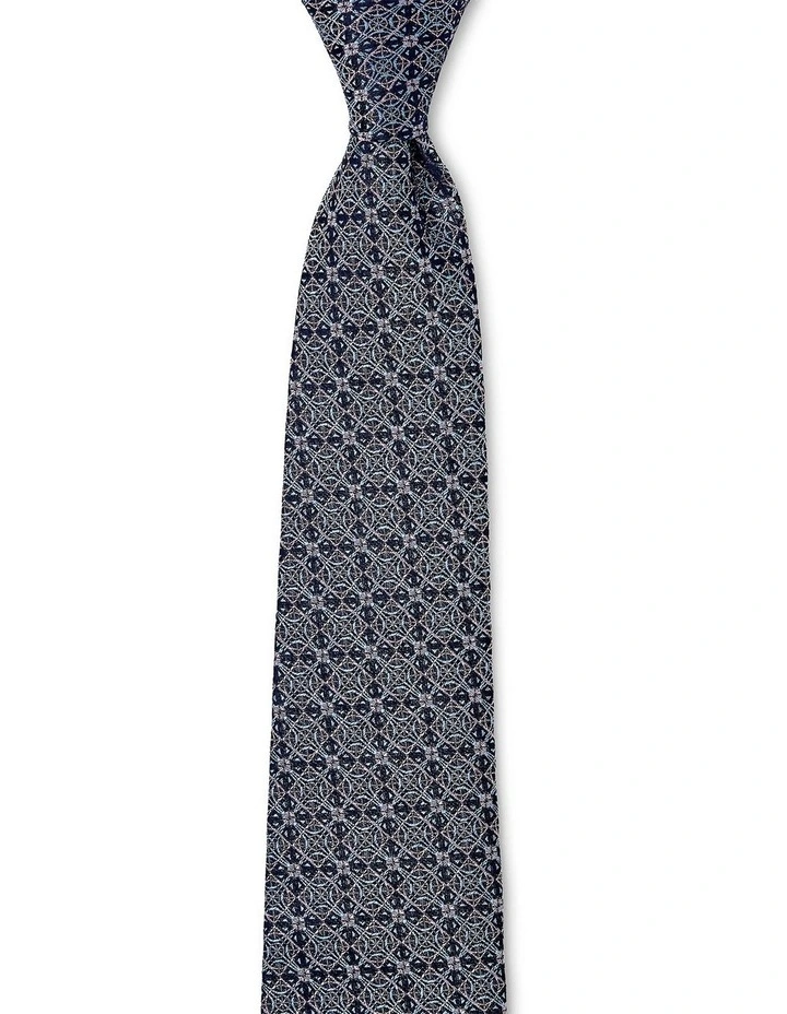 Astrolabe Silk Tie In Pink image 1