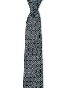 Astrolabe Silk Tie In Teal