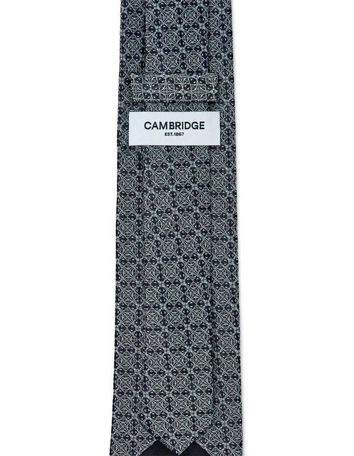 Astrolabe Silk Tie In Teal image 2