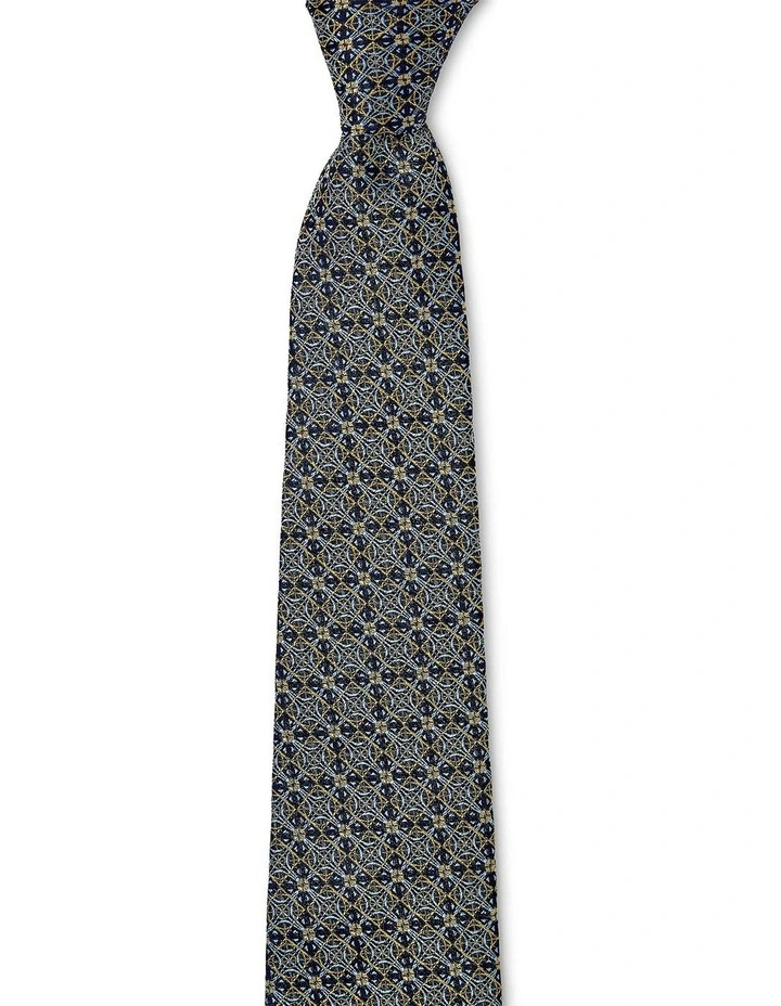 Astrolabe Silk Tie In Yellow image 1