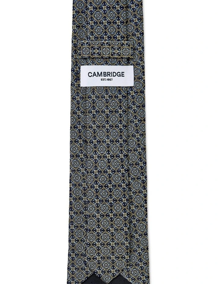 Astrolabe Silk Tie In Yellow image 2