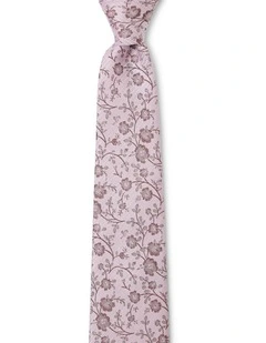 Blossoms Silk Tie In Pink