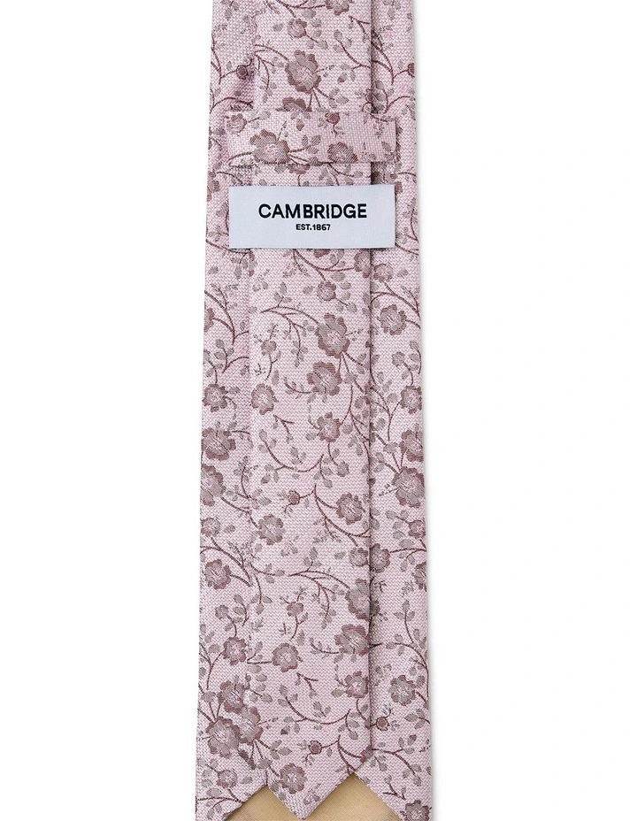 Blossoms Silk Tie In Pink image 2