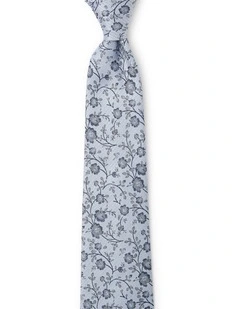 Blossoms Silk Tie In Sky