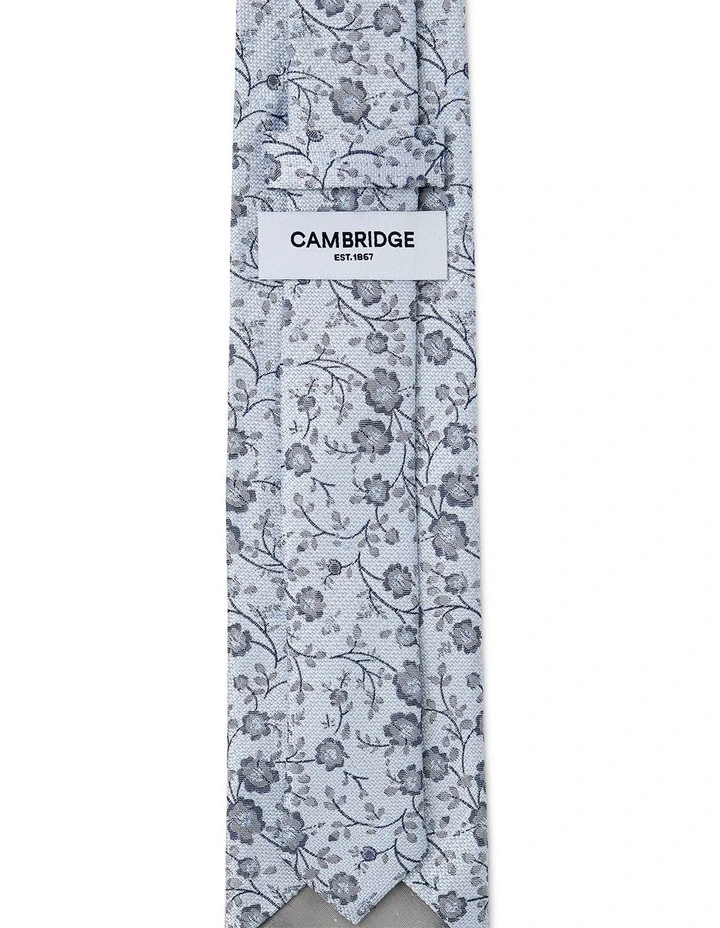 Blossoms Silk Tie In Sky image 2