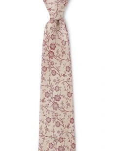 Blossoms Silk Tie In Yellow