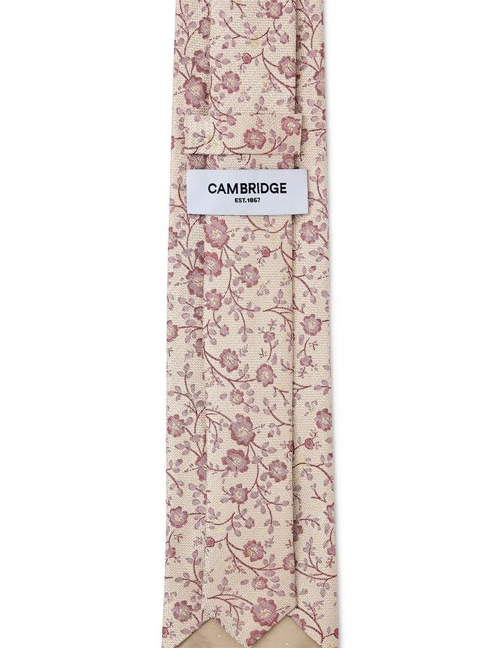 Blossoms Silk Tie In Yellow image 2