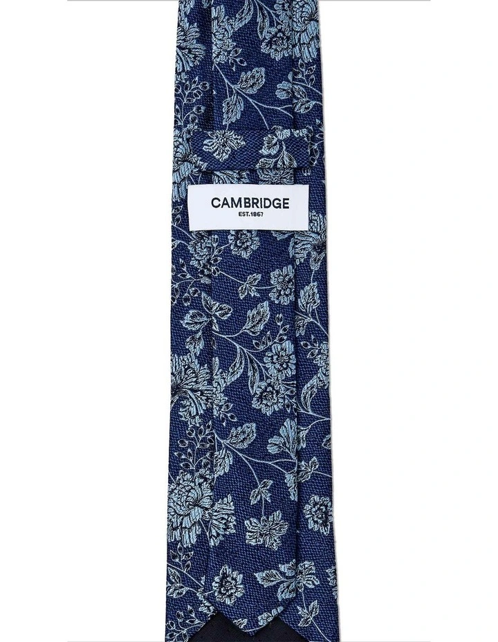 Carnations Silk Tie In Blue image 2