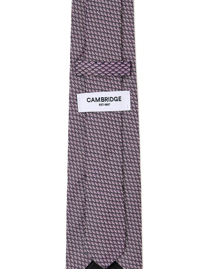Lattice Silk Tie In Pink image 2