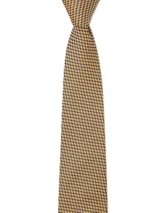 Lattice Silk Tie In Yellow