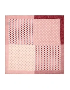 Polkadot Linen Pocket Square in Pink
