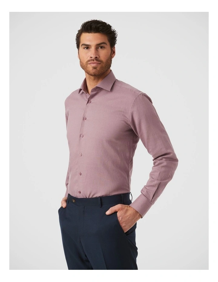 Hadfield Modern Fit Shirt in Mauve image 3