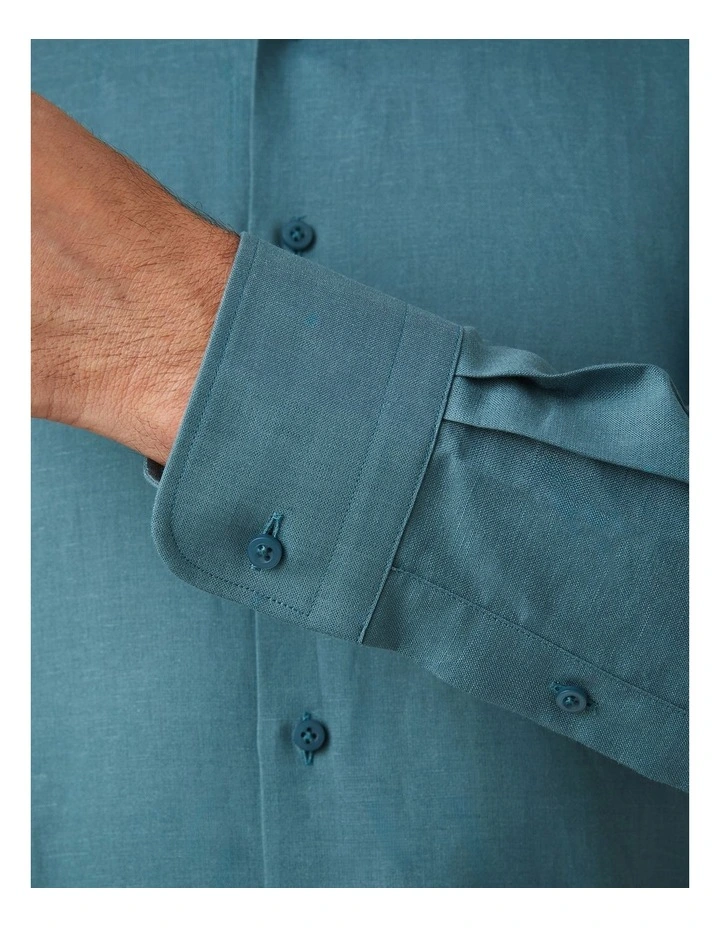 Hadfield Modern Fit Shirt in Teal image 2
