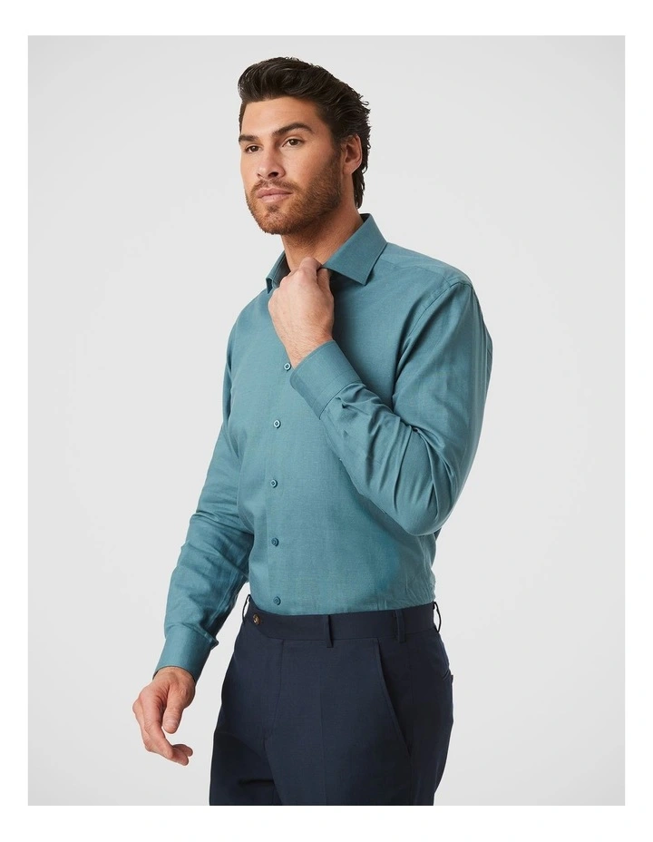 Hadfield Modern Fit Shirt in Teal image 3