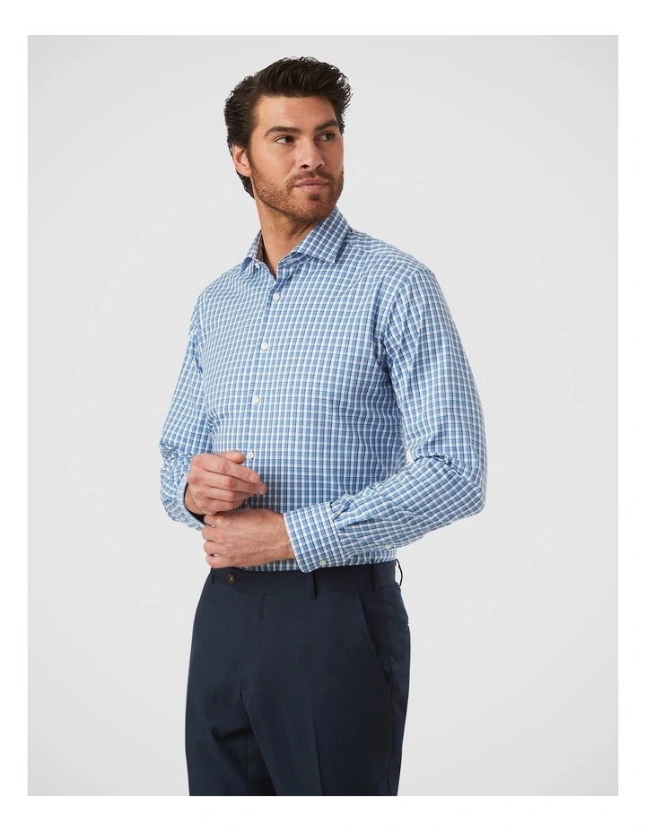 Hadfield Modern Fit Shirt In BLue image 3