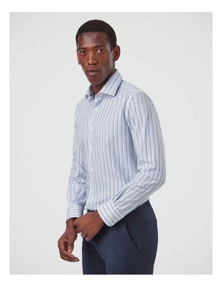 Hastings Slim Fit Shirt In Blue image 3