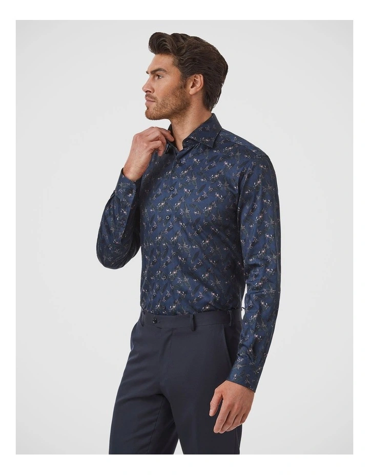 Parkdale Modern Fit Shirt In Navy image 3
