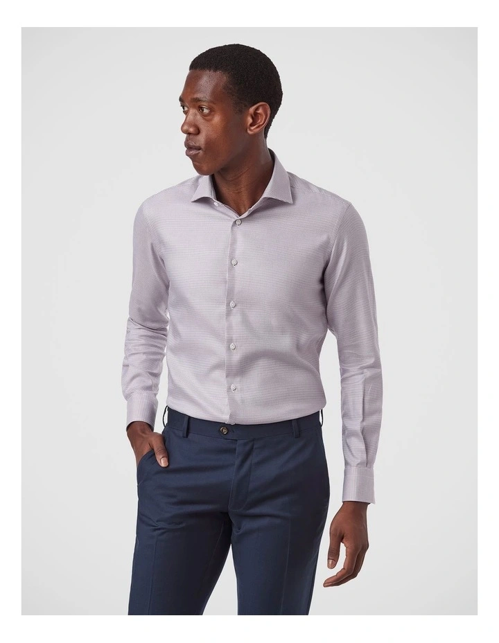 Hastings Slim Fit Shirt in Mauve image 1