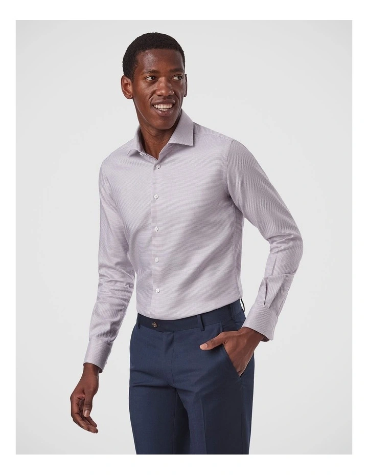 Hastings Slim Fit Shirt in Mauve image 3