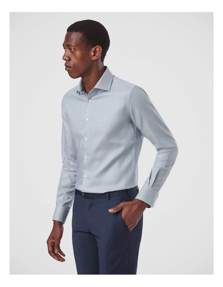 Hastings Slim Fit Shirt in Teal image 3