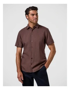 Torquay Modern Fit Shirt In Coffee