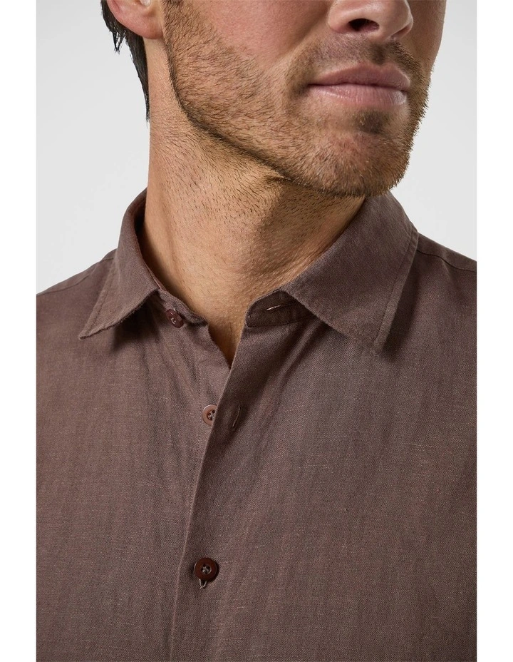 Torquay Modern Fit Shirt In Coffee image 2