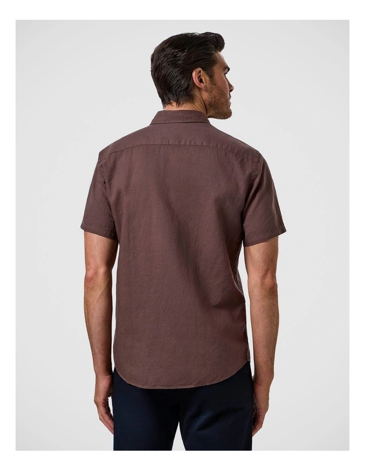Torquay Modern Fit Shirt In Coffee image 4