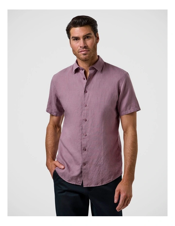 Torquay Modern Fit Shirt In Mauve image 1