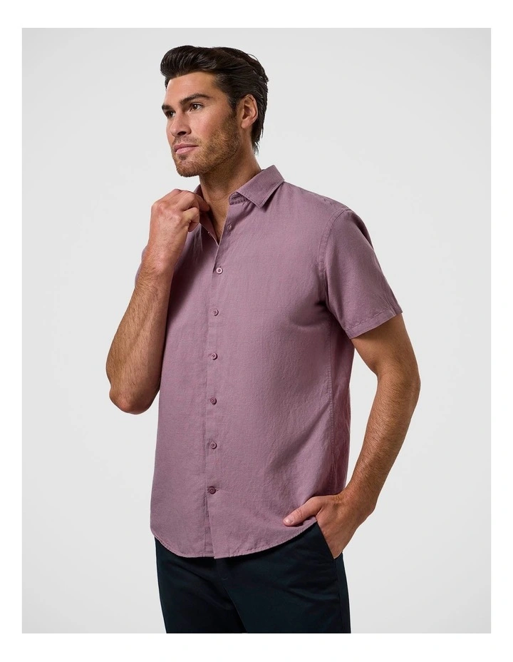 Torquay Modern Fit Shirt In Mauve image 3