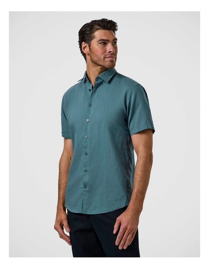 Torquay Modern Fit Shirt In Teal image 3