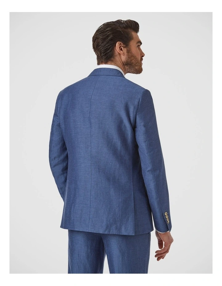 Auburn Modern Fit Sports Jacket In Blue image 3