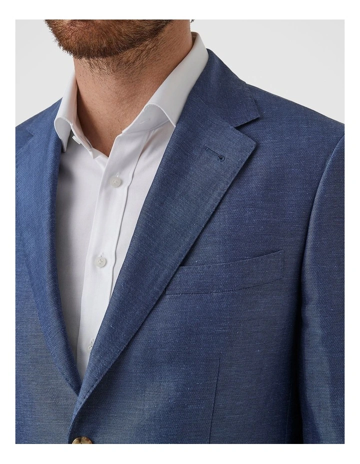 Auburn Modern Fit Sports Jacket In Blue image 5