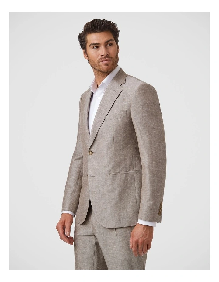 Auburn Modern Fit Sports Jacket In Coffee image 4