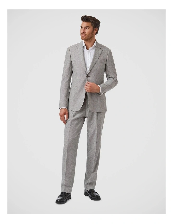 Doncaster Modern Fit Sports Jacket in Coffee & Grey image 2