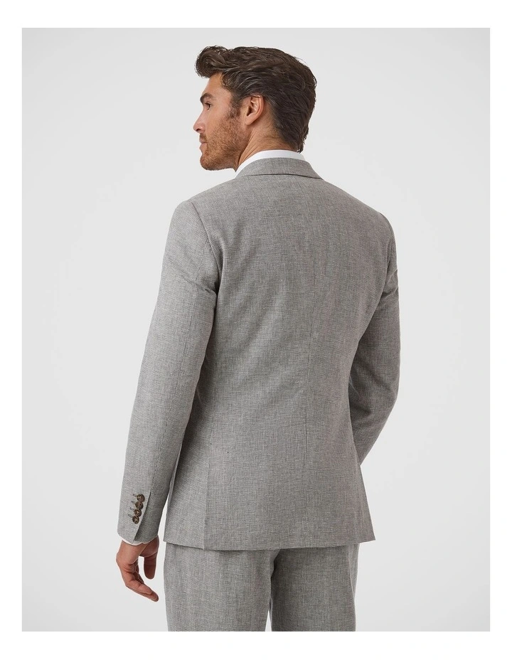 Doncaster Modern Fit Sports Jacket in Coffee & Grey image 3