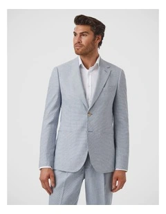 Doncaster Modern Fit Sports Jacket in Steel & Light Blue