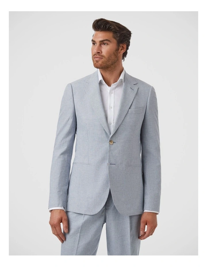 Doncaster Modern Fit Sports Jacket in Steel & Light Blue image 1