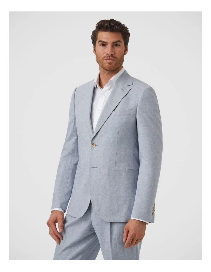 Doncaster Modern Fit Sports Jacket in Steel & Light Blue image 4