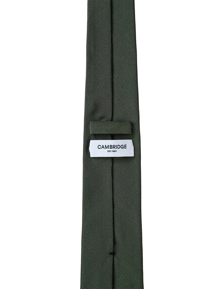 Formal Silk Tie in Olive image 2