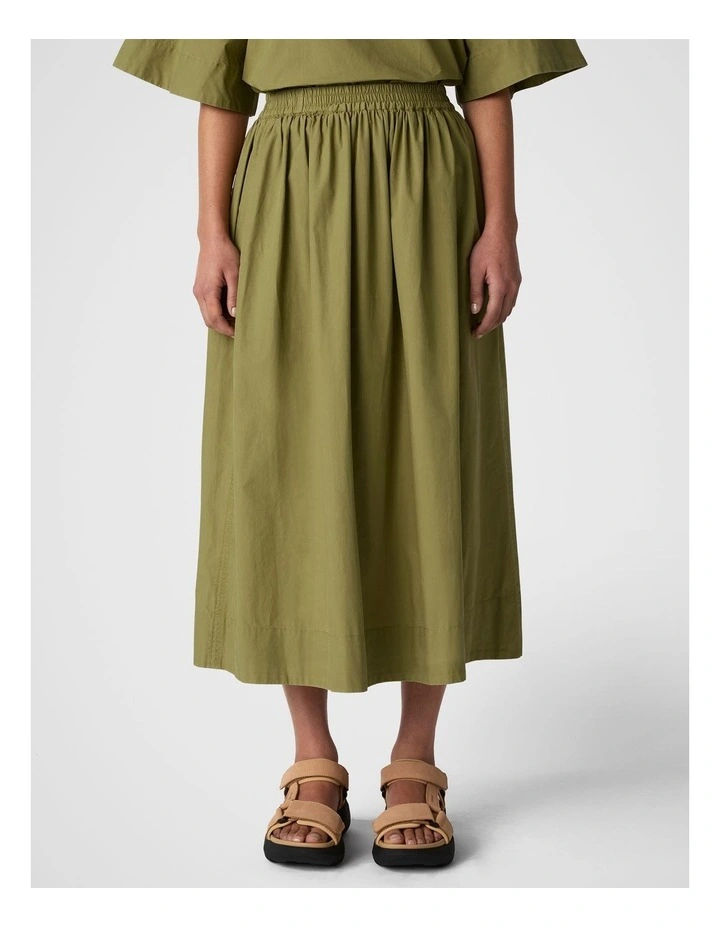Midi Skirt in Olive image 1
