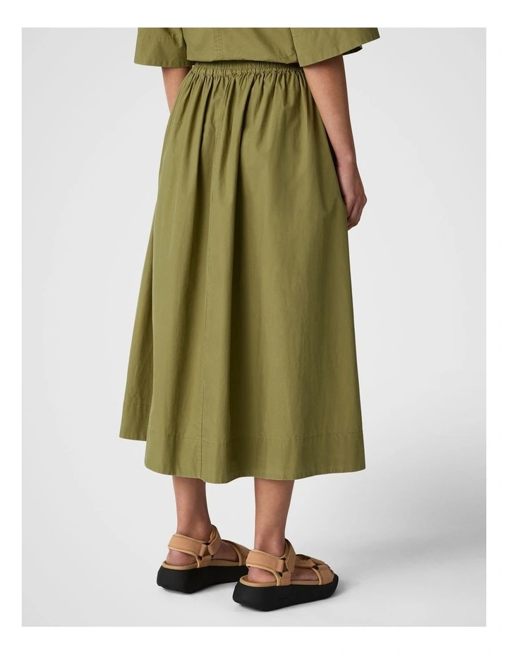 Midi Skirt in Olive image 2