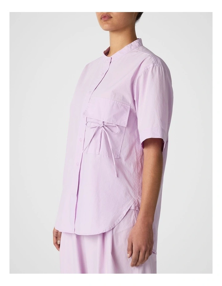 Tie Pocket Shirt in Light Pink image 3