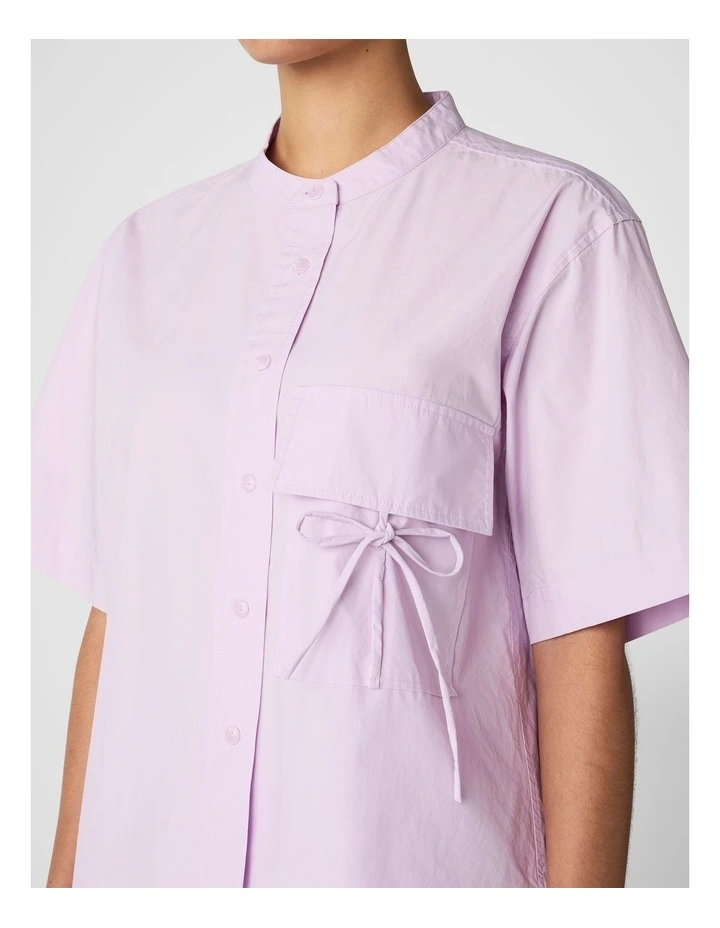 Tie Pocket Shirt in Light Pink image 4