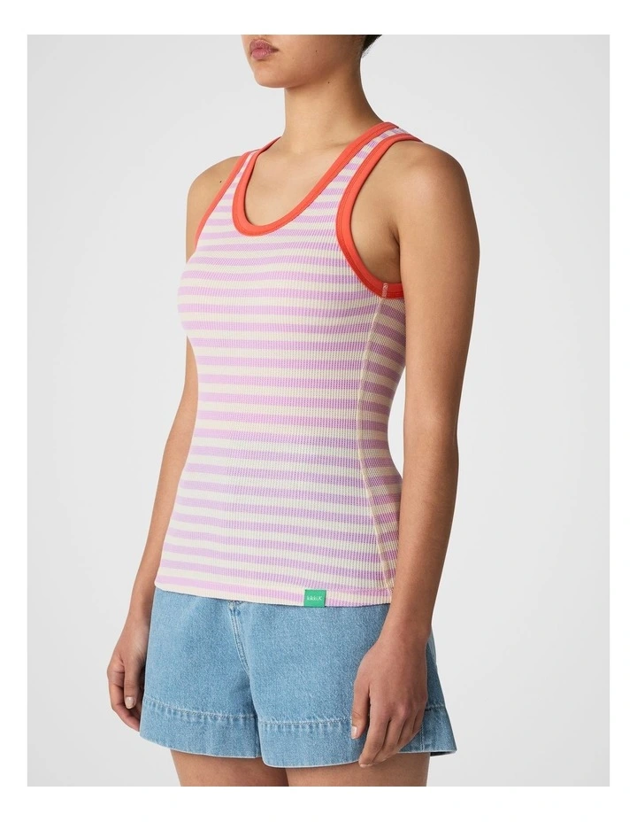 Waffle Knit Tank in Light Pink image 3