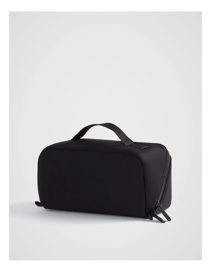 Neoprene Toiletry Pouch in Black image 2