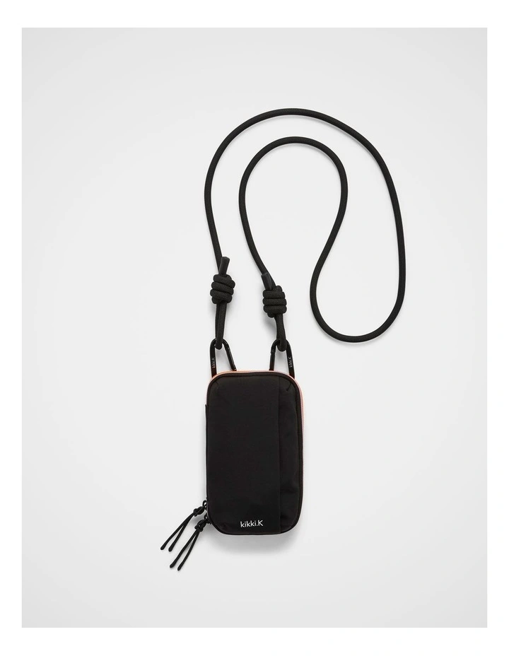 TREK. Phone Crossbody in Black image 4